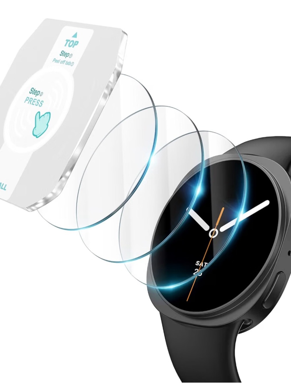 3-Pack Auto-Alignment Screen Protector for 40mm Samsung Galaxy Watch 9/8